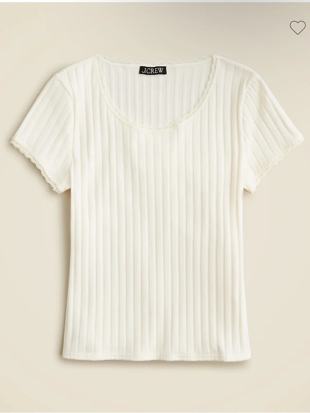 NWOT J.Crew Pointelle Short Sleeve Rib T Shirt